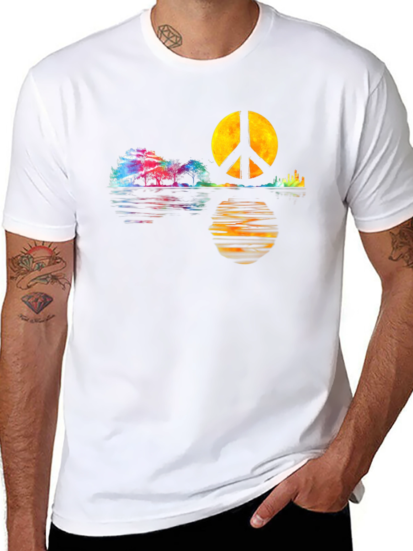 Peace Sign Reflection Graphic Tee