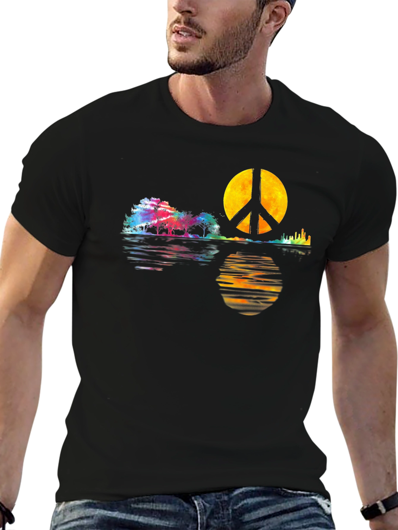 Peace Sign Reflection Graphic Tee