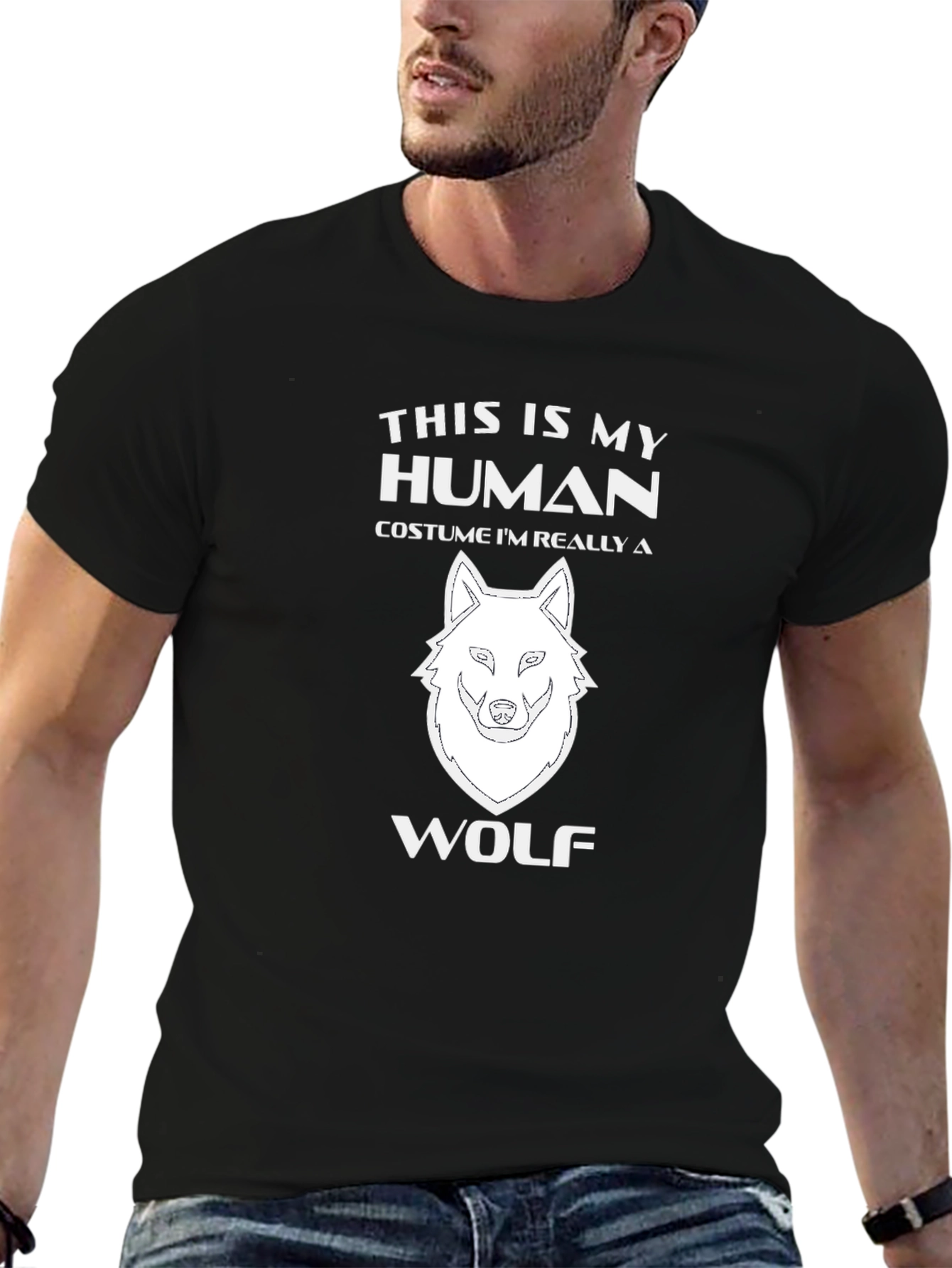 This Is My Human Costume Wolf T-Shirt