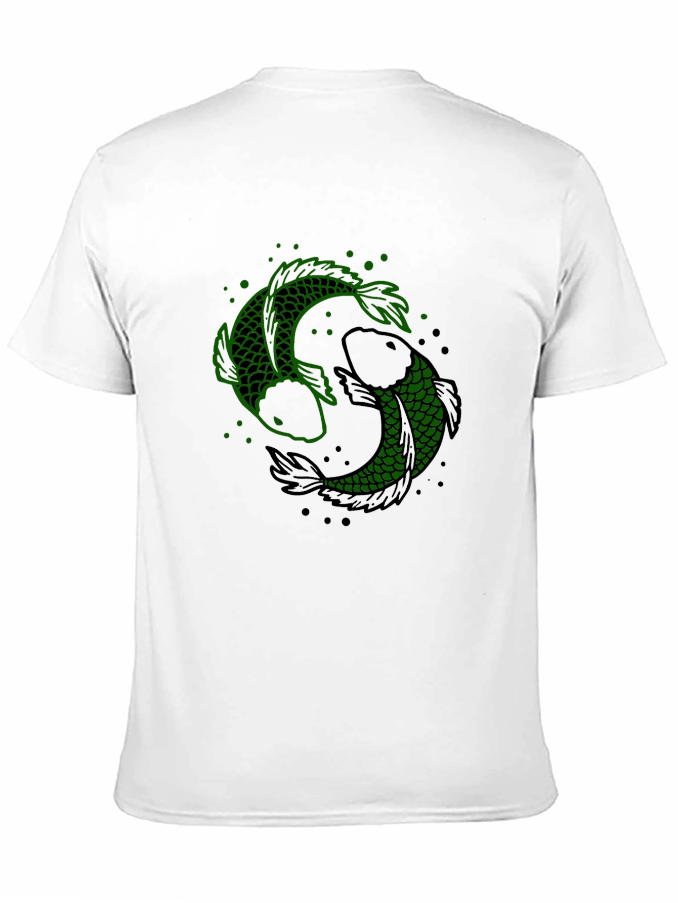 Yin Yang Koi Fish Graphic Tee - Black