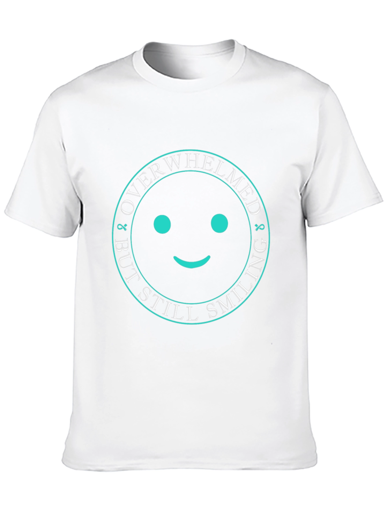 Overwhelmed But Still Smiling Black Graphic T-Shirt