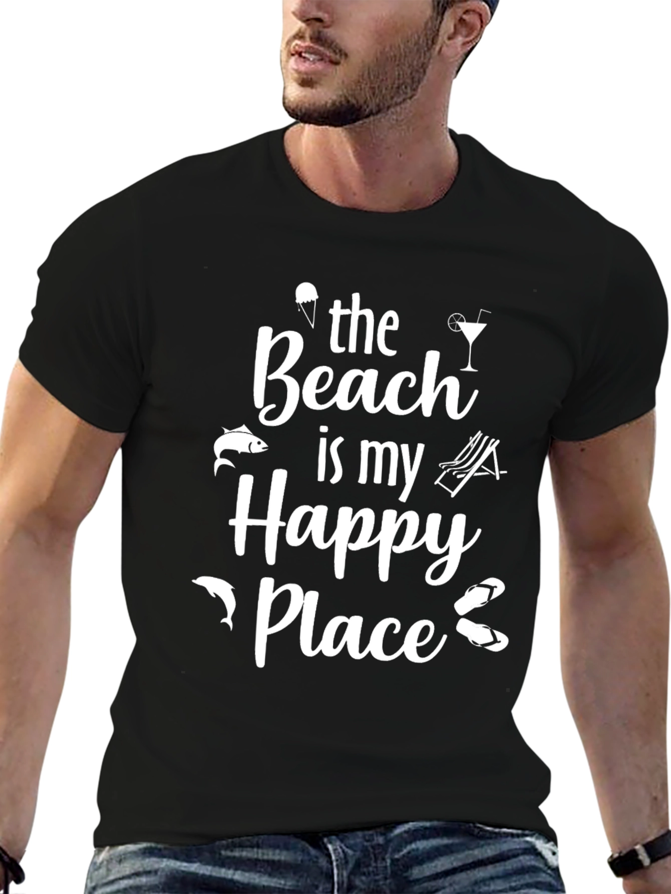 Beach Is My Happy Place Graphic T-Shirt