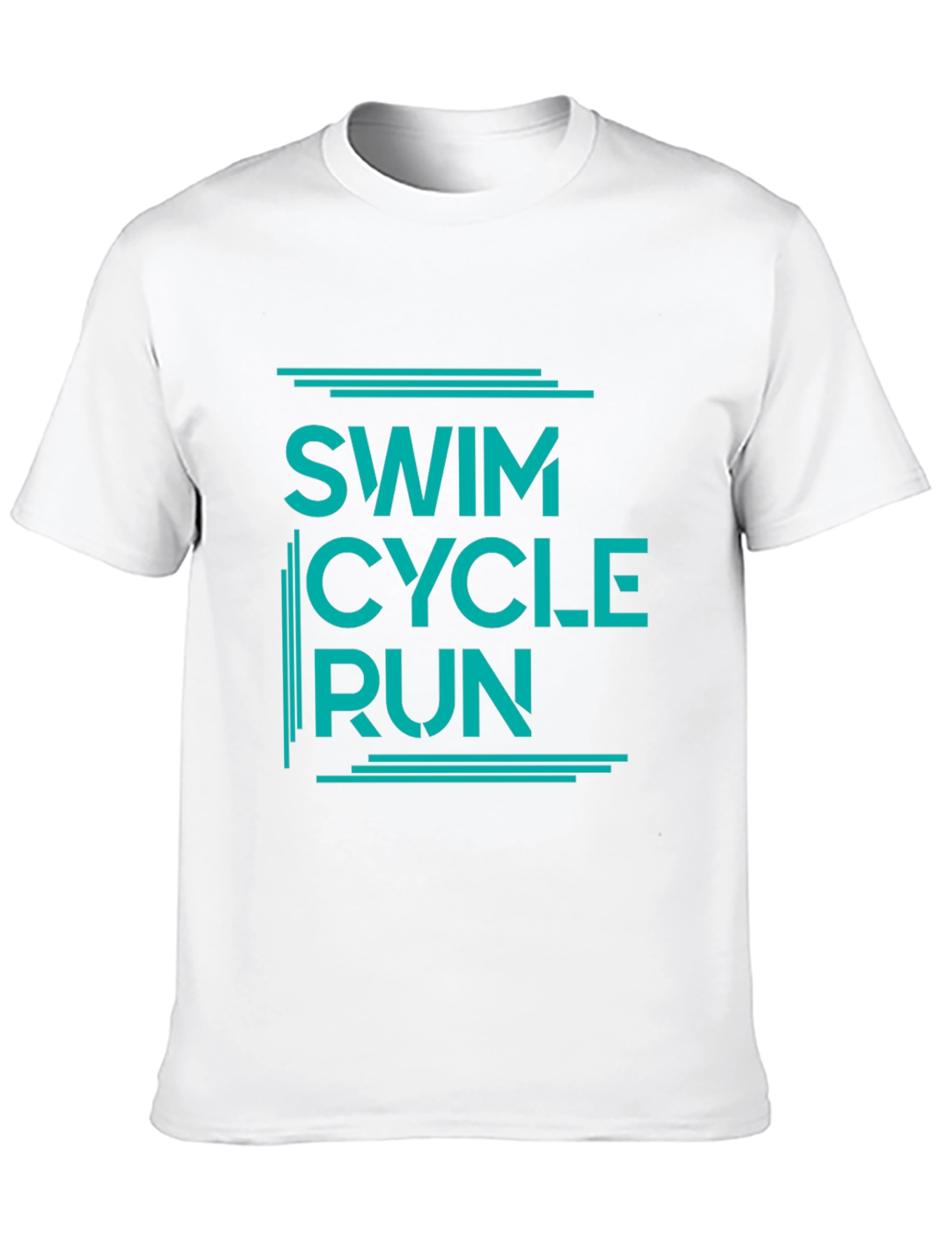 Swim Cycle Run Graphic T-Shirt - Black