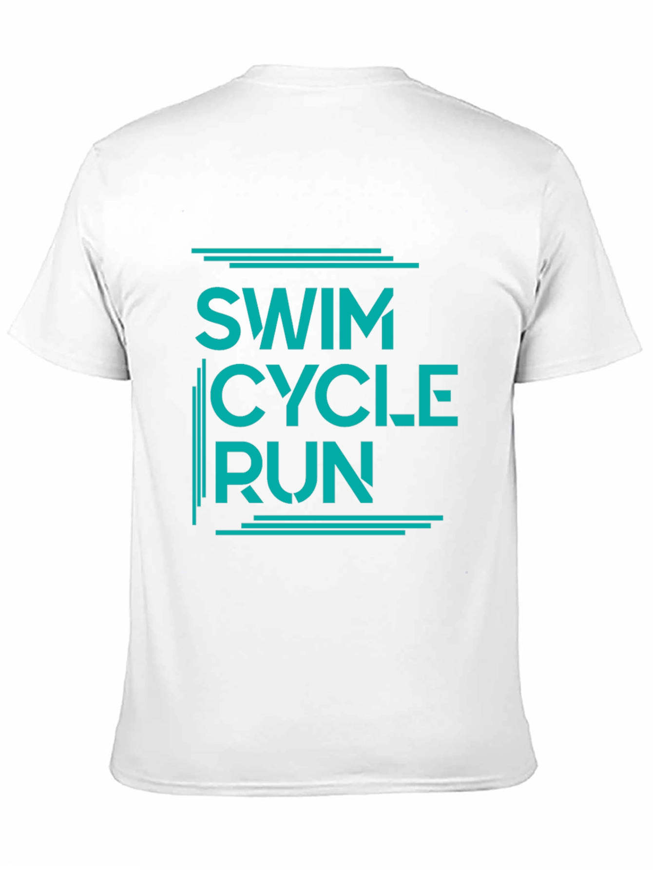Swim Cycle Run Graphic T-Shirt - Black