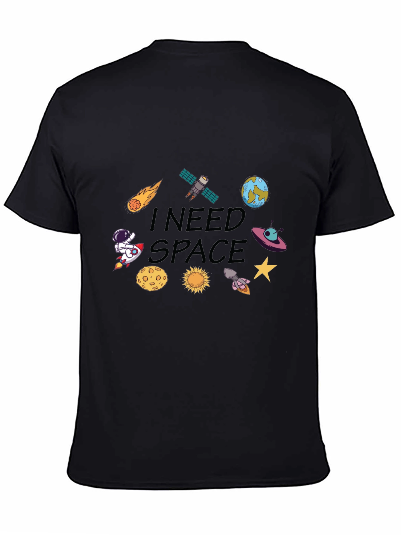 I Need Space T-Shirt: Cartoon Galaxy Design