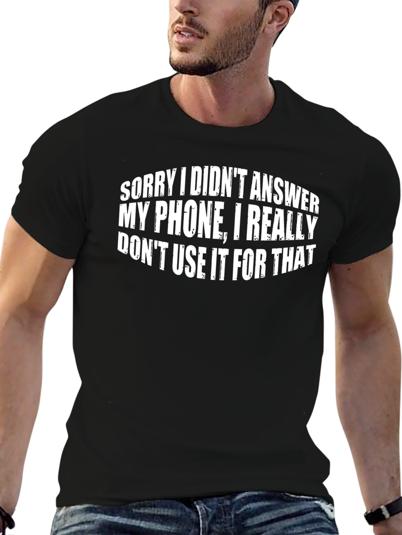Funny Graphic Tee - Phone Answering Excuse T-Shirt