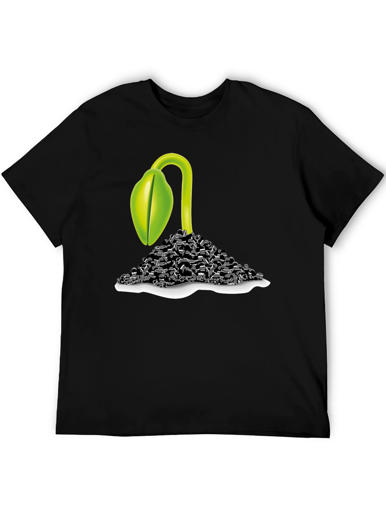 Sprout Graphic T-Shirt - Black Cotton Tee