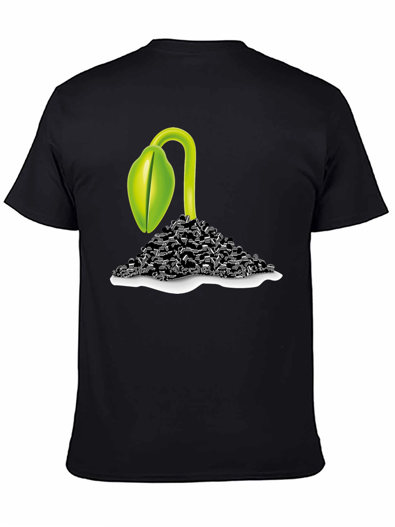 Sprout Graphic T-Shirt - Black Cotton Tee