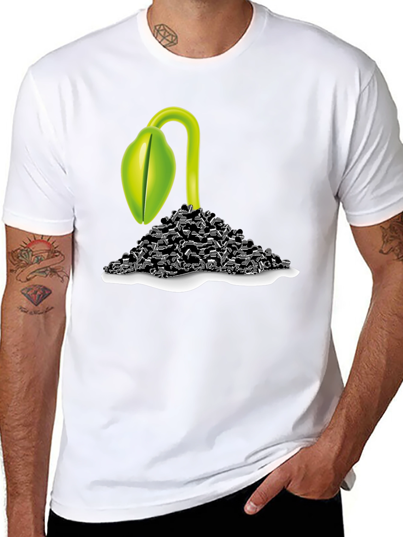 Sprout Graphic T-Shirt - Black Cotton Tee