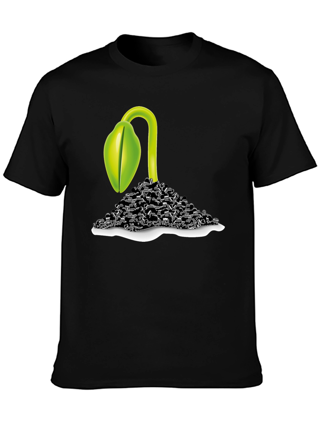 Sprout Graphic T-Shirt - Black Cotton Tee