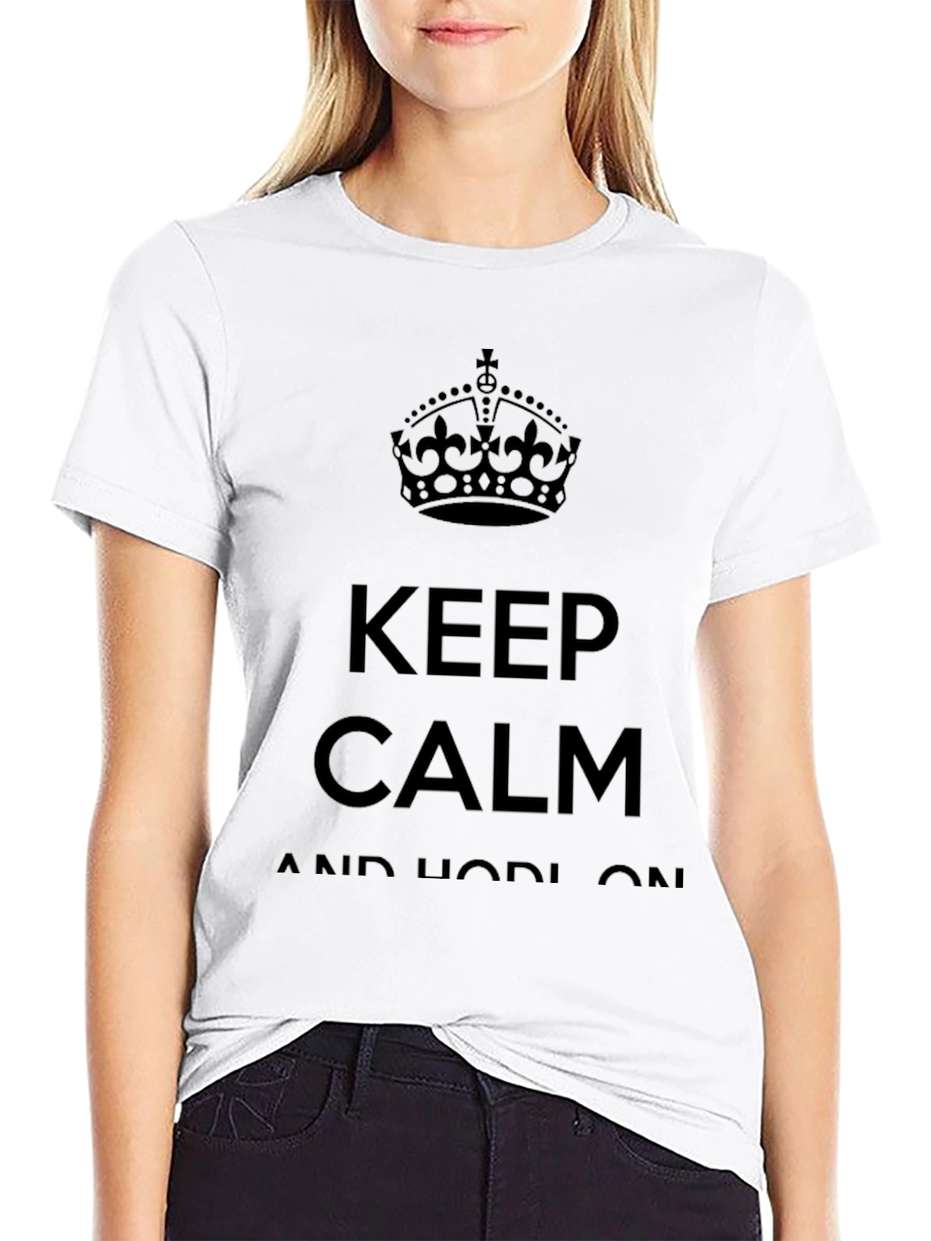 Keep Calm and Hodl On Black T-Shirt