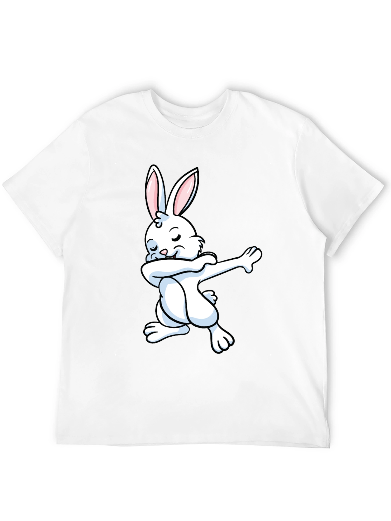 Dabbing Bunny T-Shirt - Black Cotton Blend