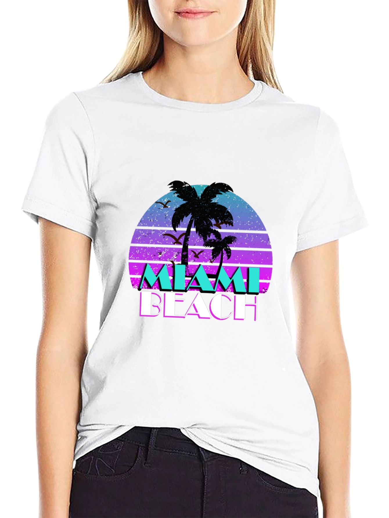Miami Beach Retro Graphic T-Shirt