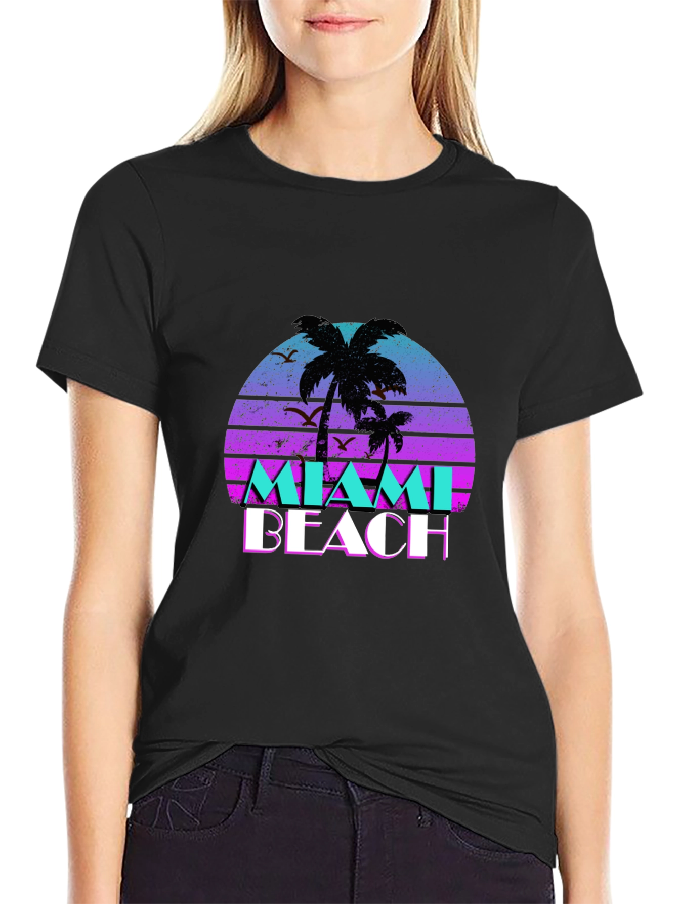 Miami Beach Retro Graphic T-Shirt