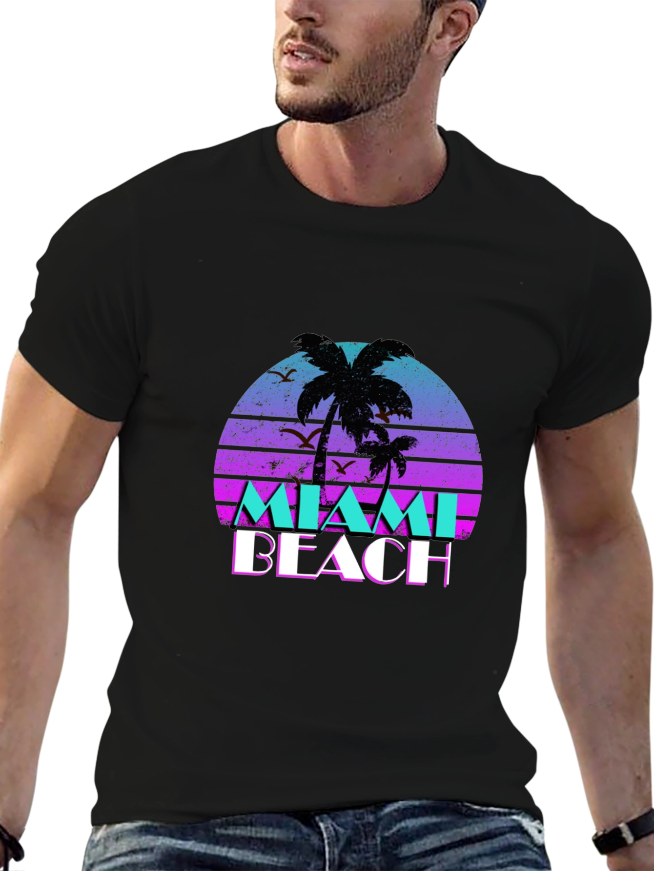 Miami Beach Retro Graphic T-Shirt