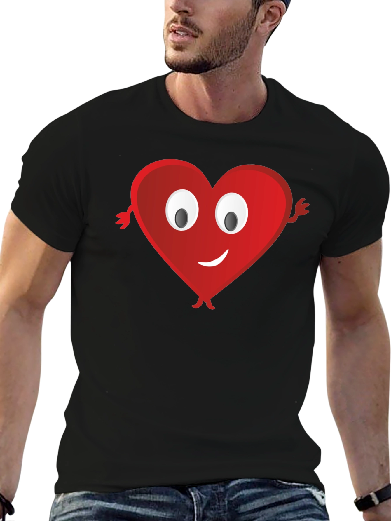 Heart Emoji Black T-Shirt