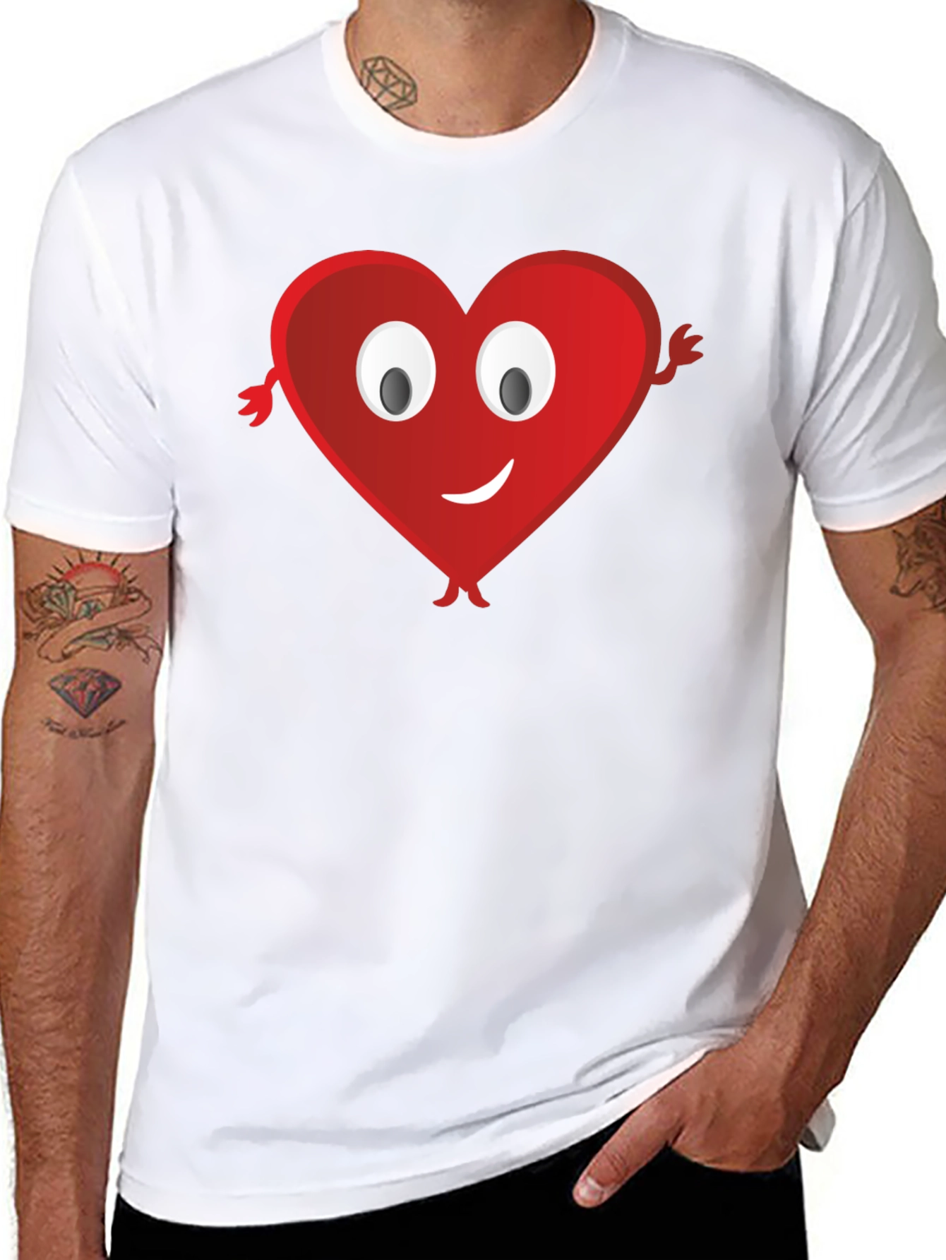 Heart Emoji Black T-Shirt