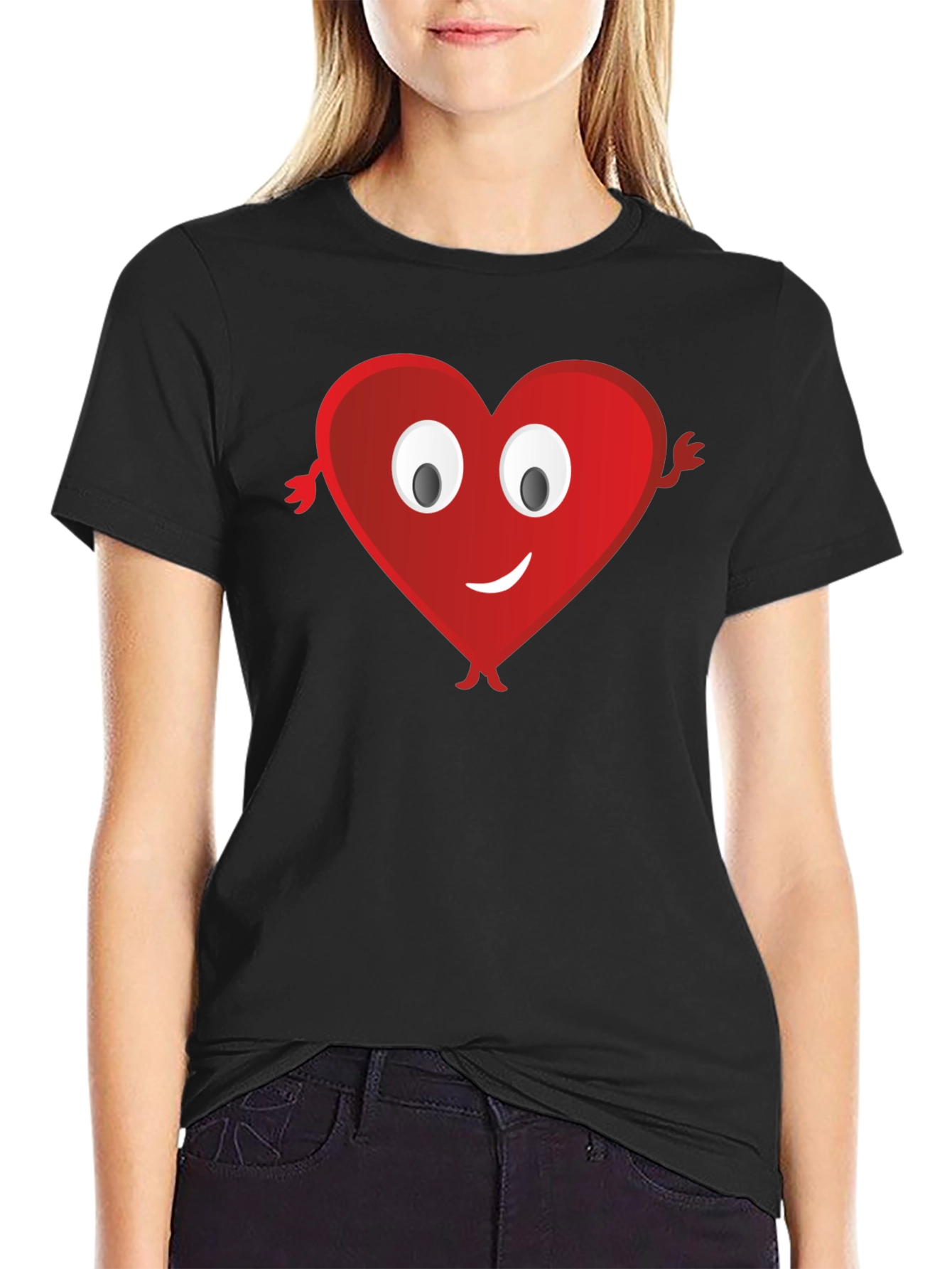 Heart Emoji Black T-Shirt