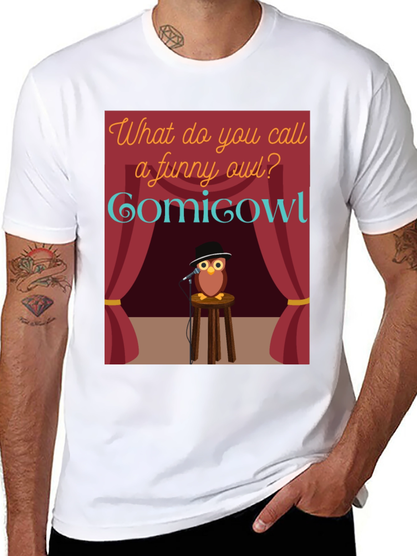 Funny Owl Stand-Up Comedy T-Shirt