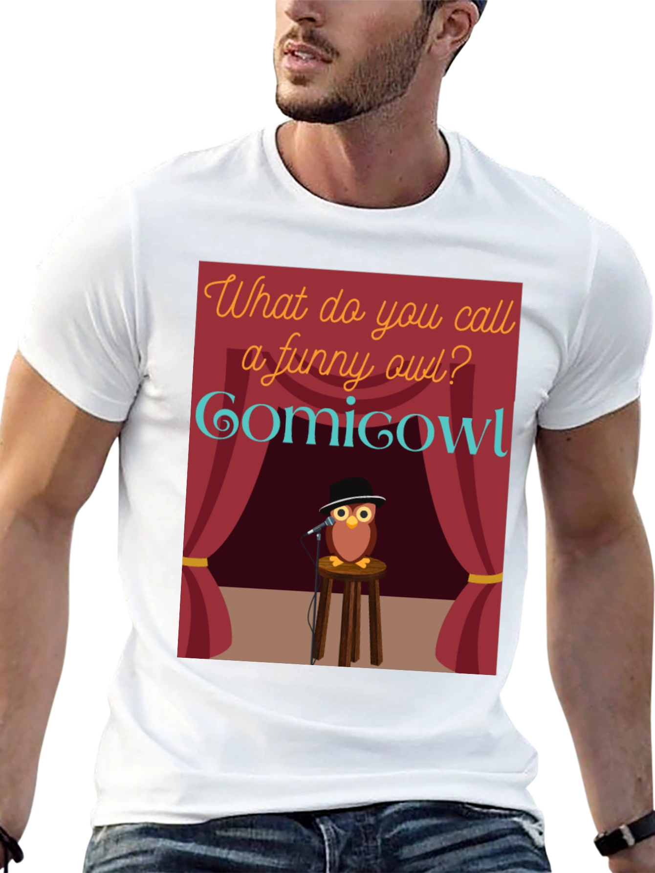 Funny Owl Stand-Up Comedy T-Shirt
