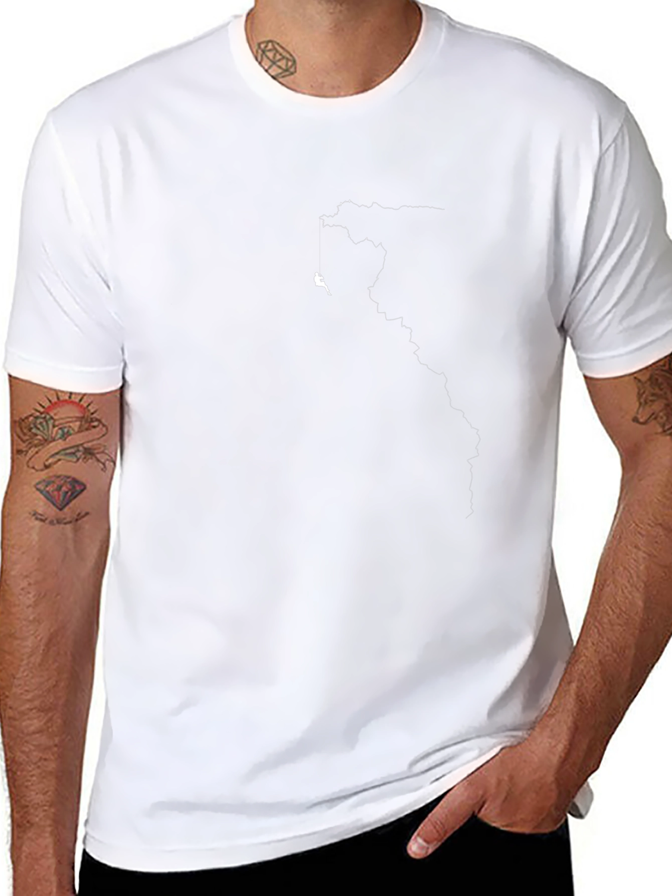 Climbing Route Tee - Black Graphic T-Shirt