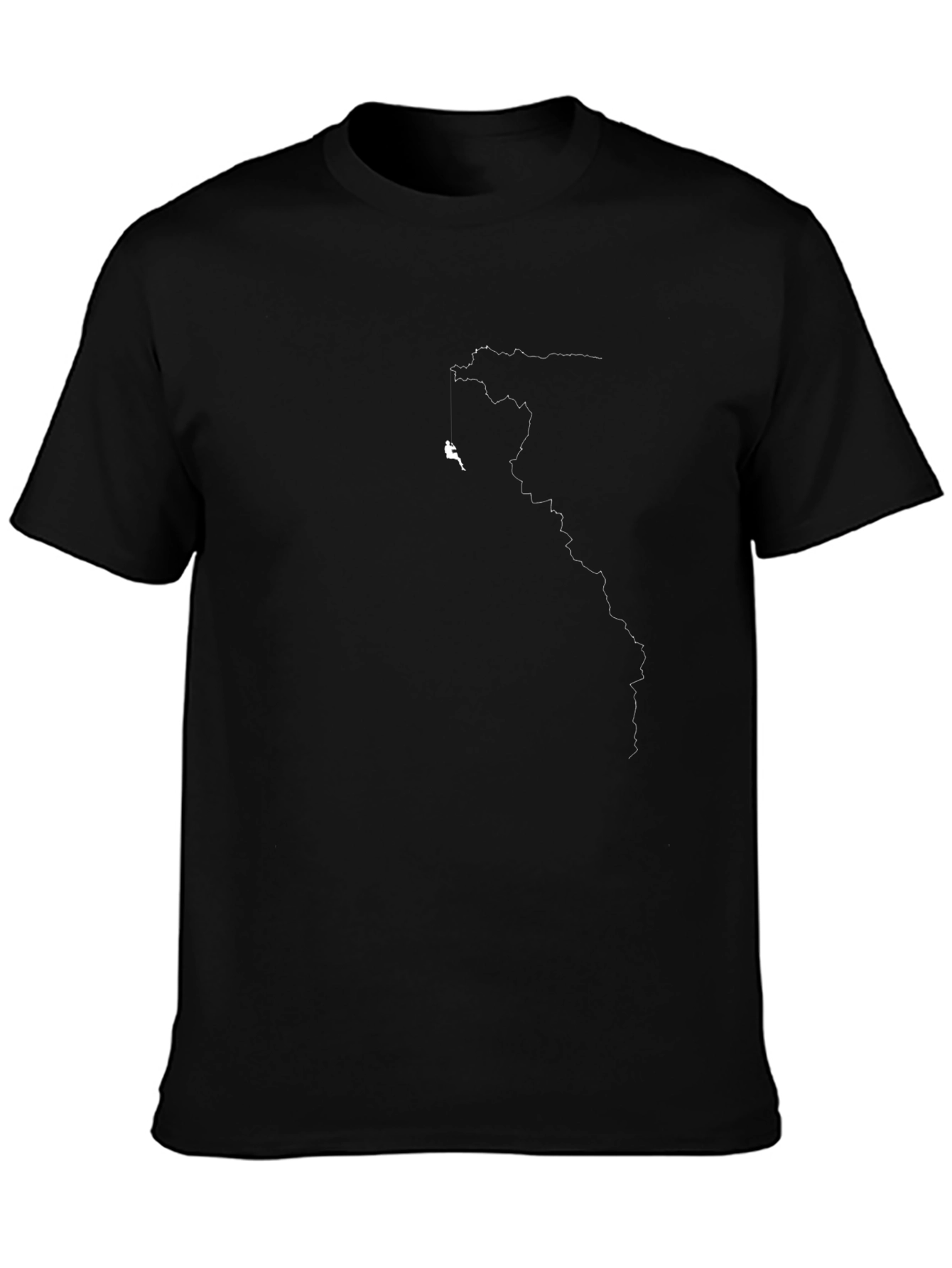 Climbing Route Tee - Black Graphic T-Shirt