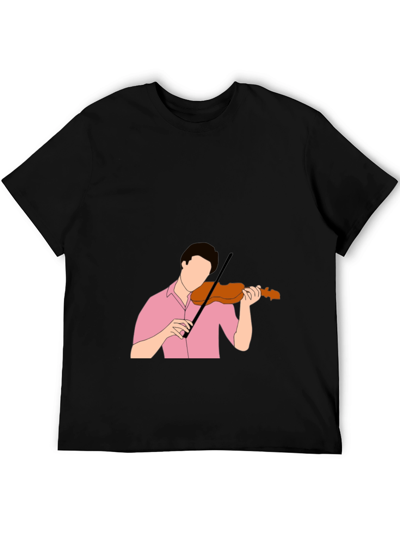 Violinist Graphic Tee - Stylish Black T-Shirt
