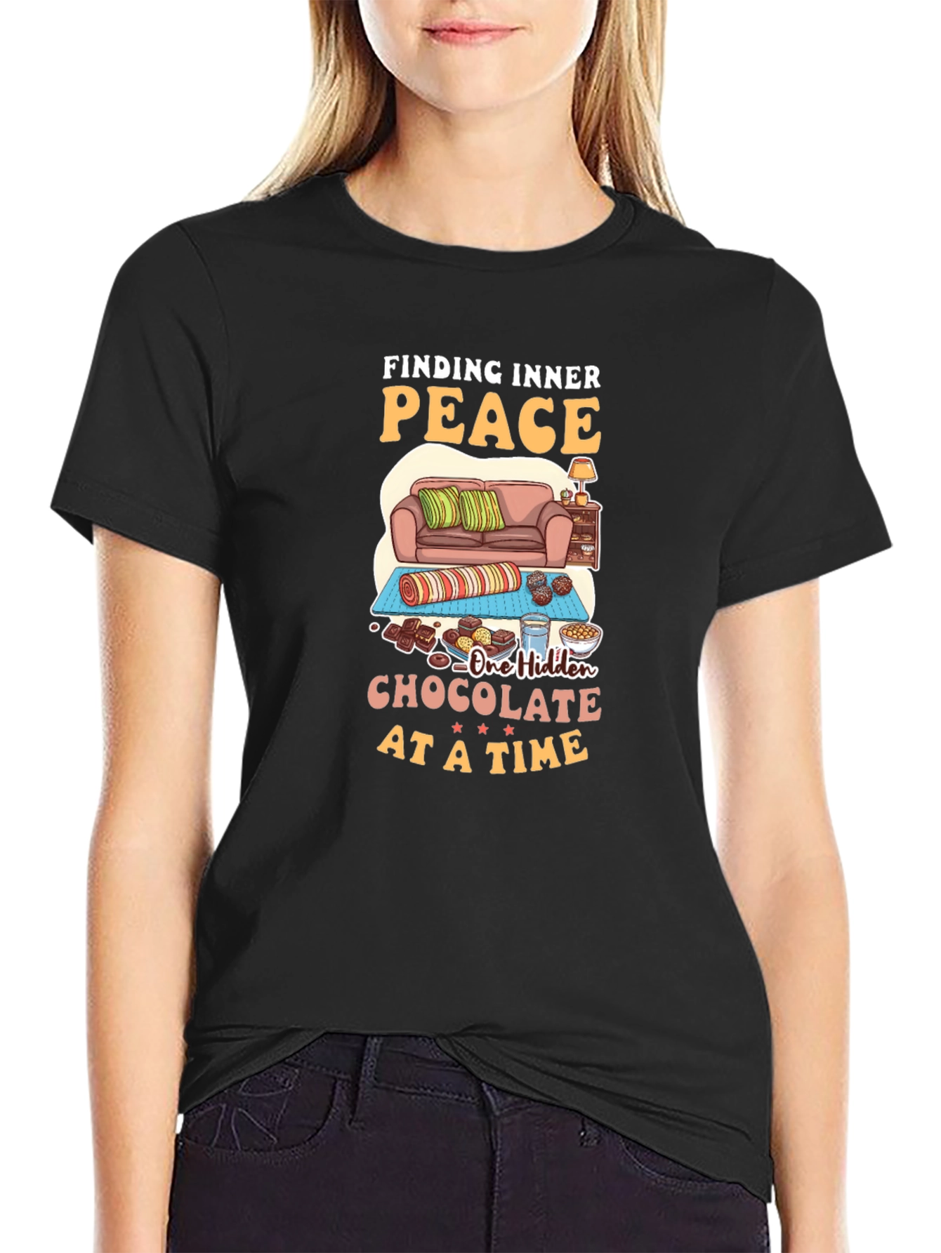Finding Inner Peace Chocolate T-Shirt