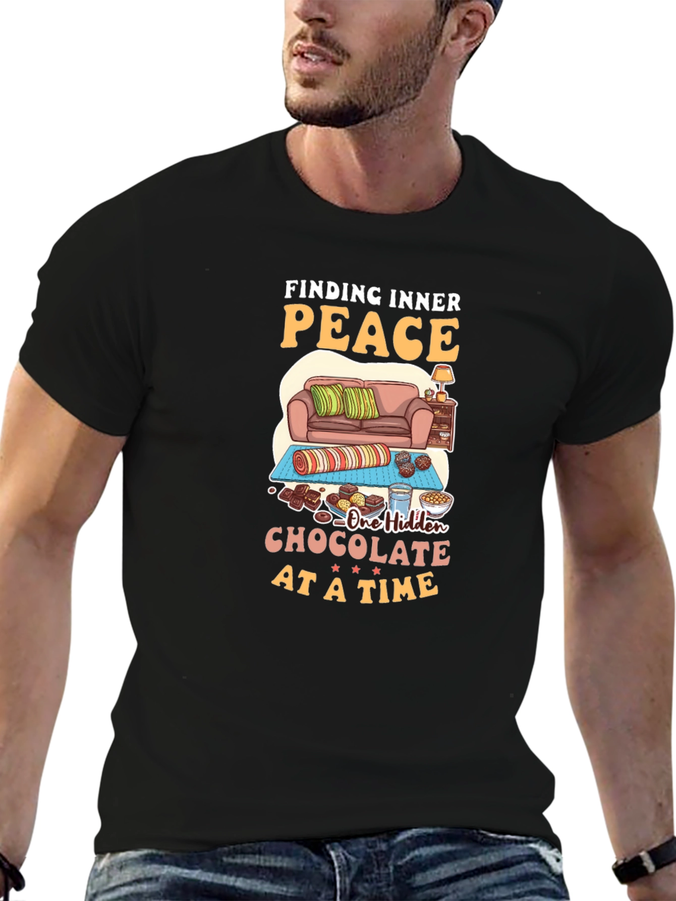 Finding Inner Peace Chocolate T-Shirt