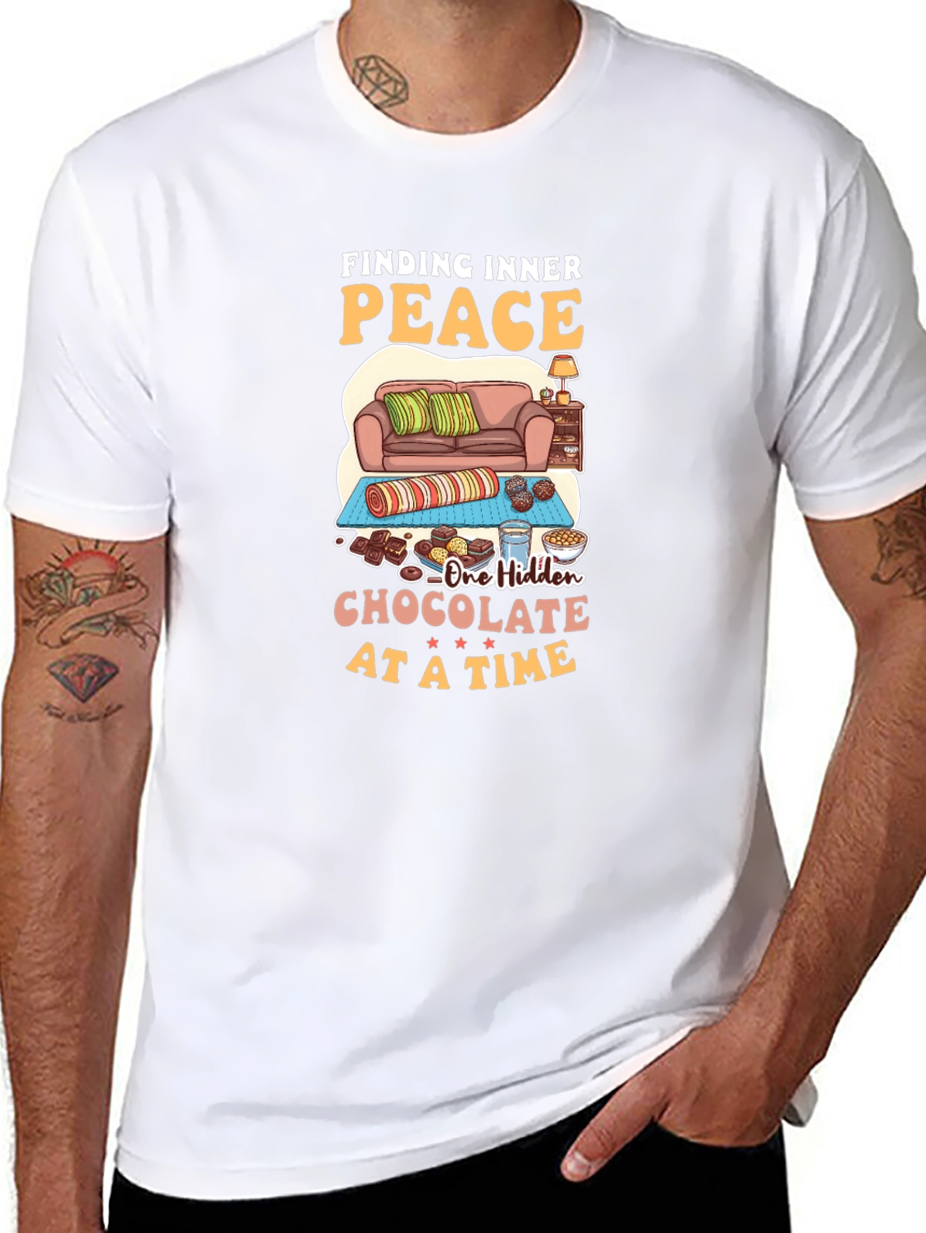 Finding Inner Peace Chocolate T-Shirt