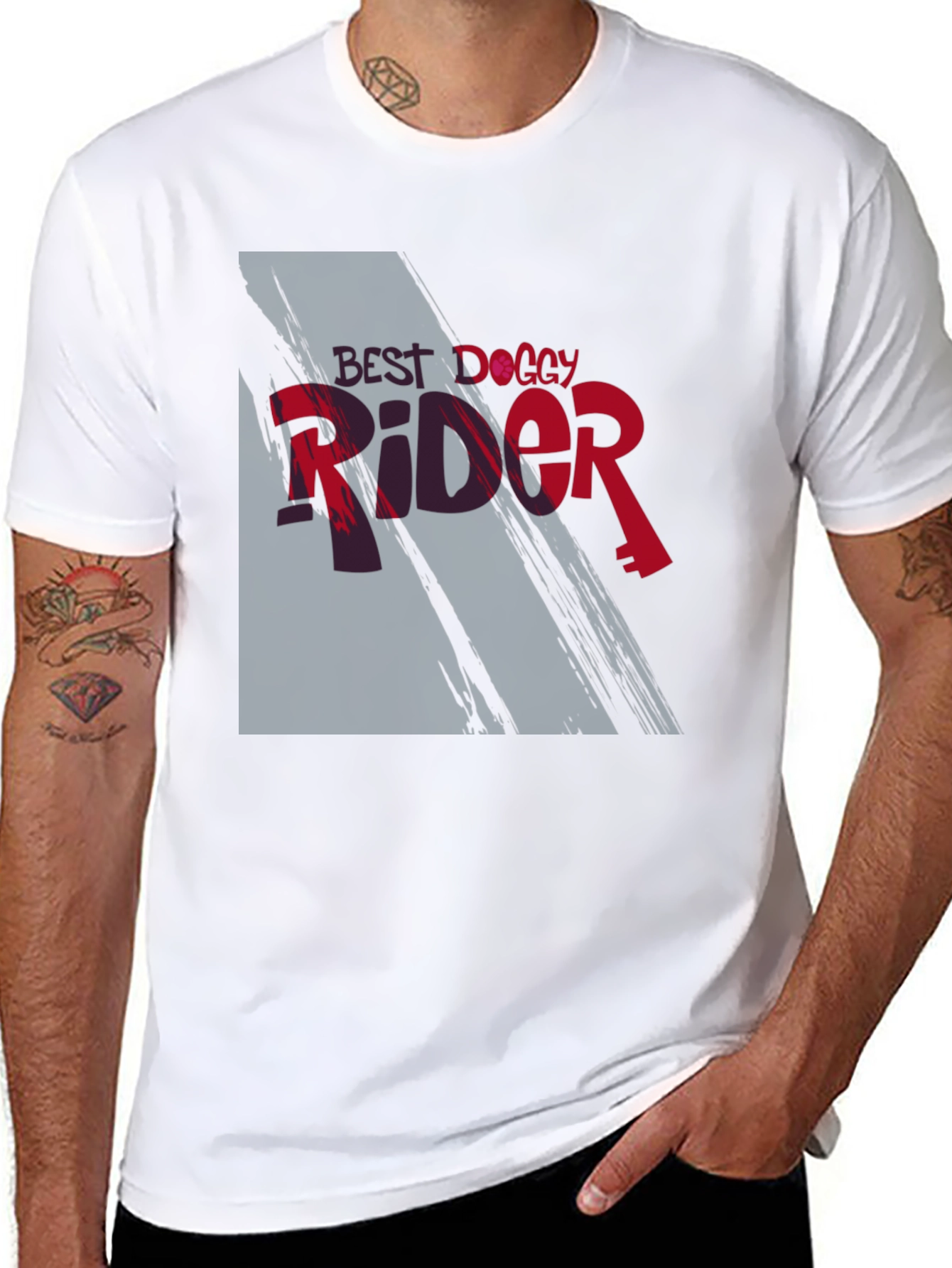 Best Doggy Rider Graphic T-Shirt - Trendy Casual Wear