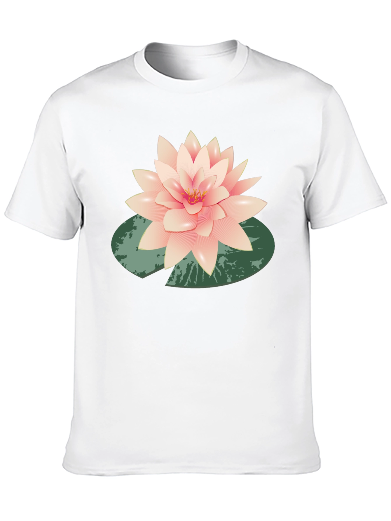 Lotus Flower Graphic Black T-Shirt