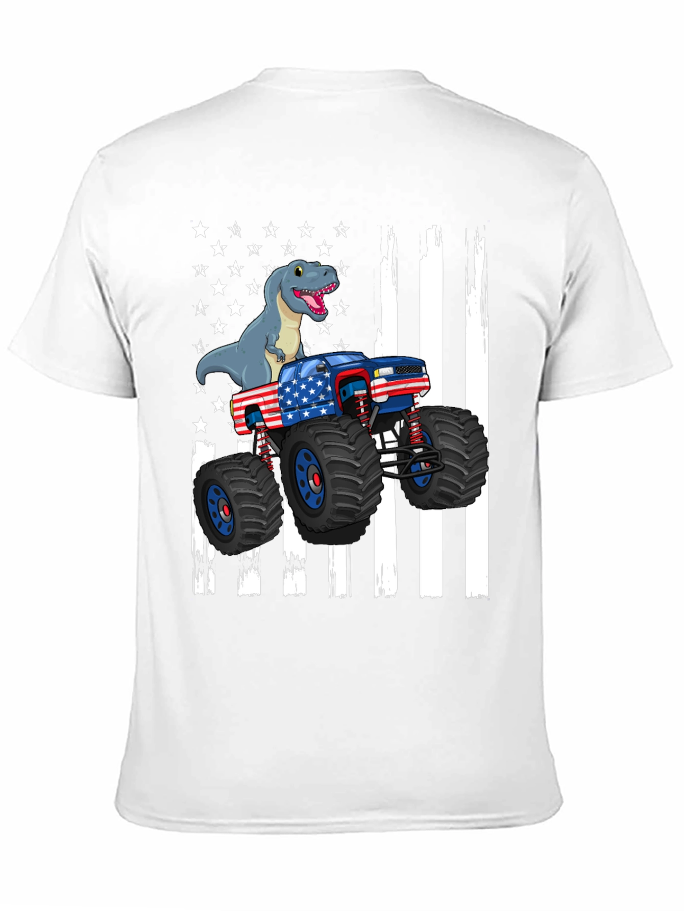 Dino Truck USA Flag Graphic Tee