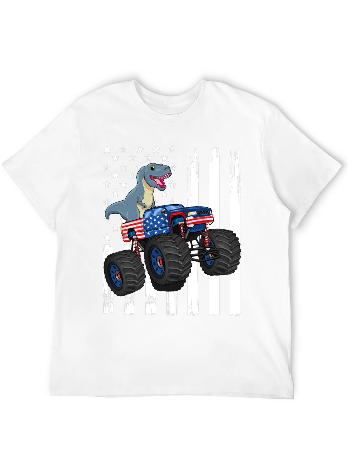 Dino Truck USA Flag Graphic Tee