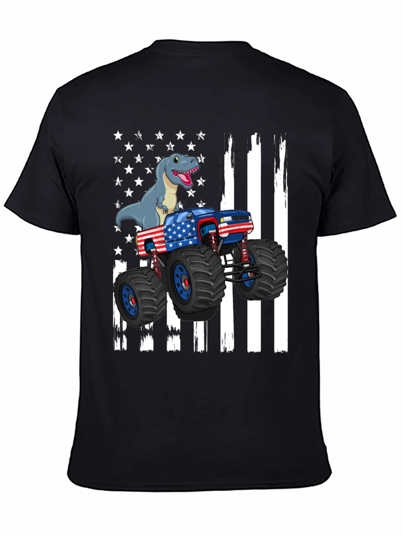 Dino Truck USA Flag Graphic Tee