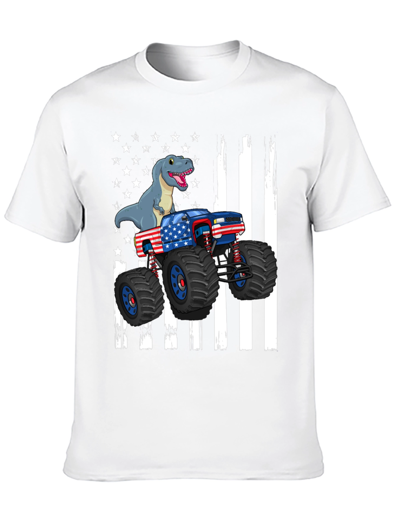 Dino Truck USA Flag Graphic Tee