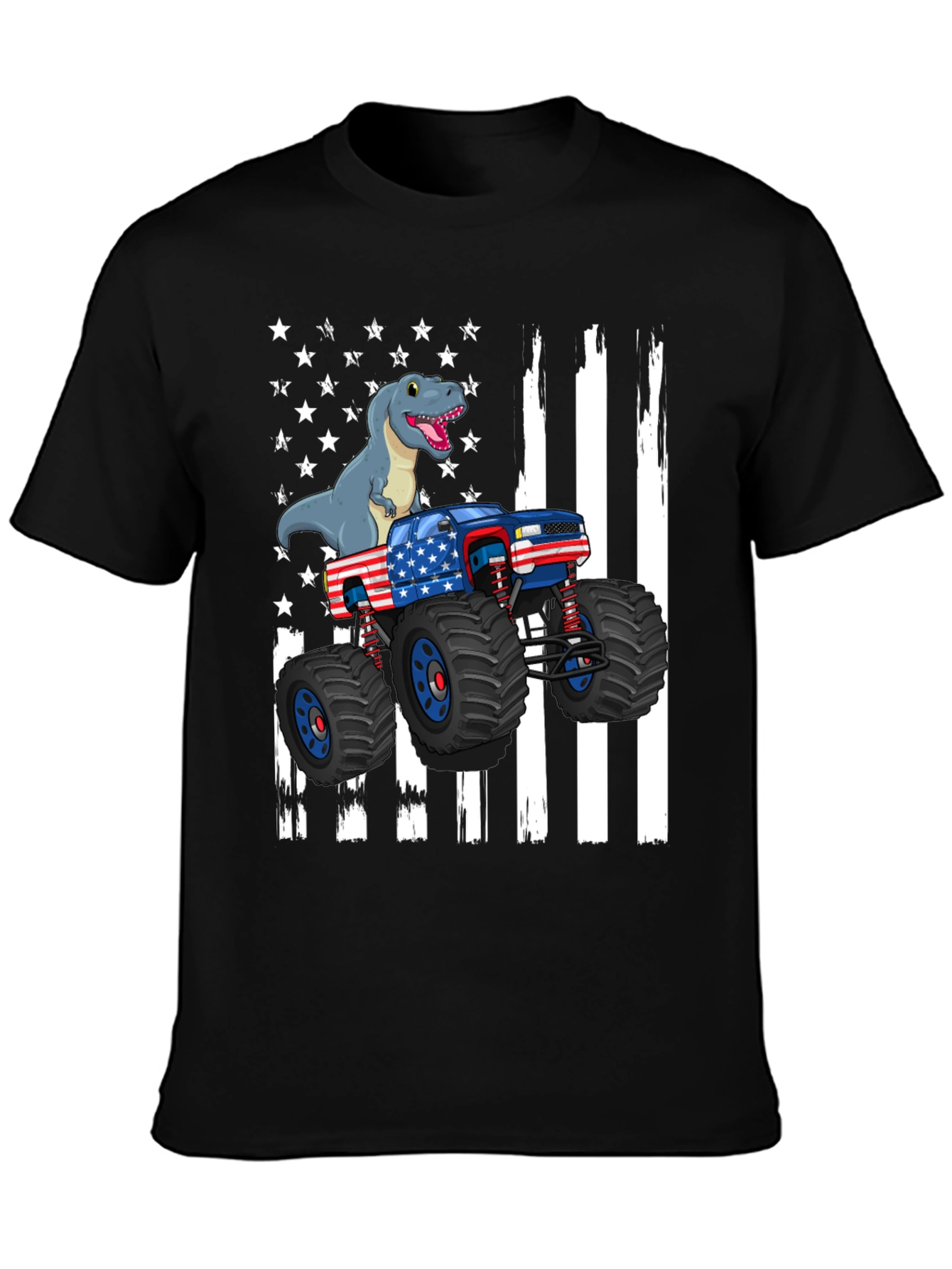 Dino Truck USA Flag Graphic Tee