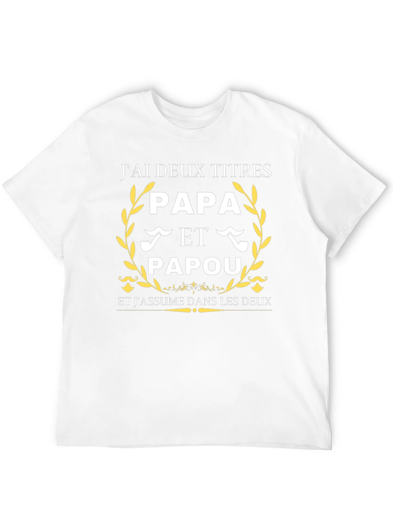 Papa & Papou T-Shirt - I Have Two Titles