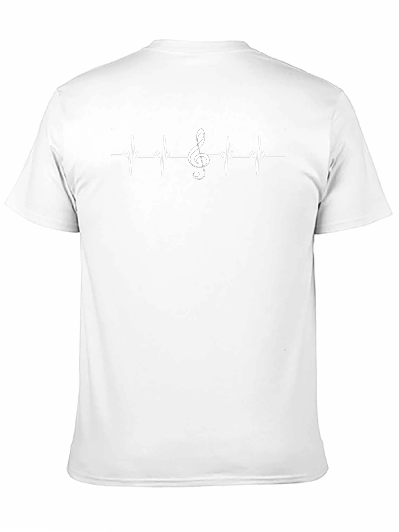 Music Lover T-Shirt - Heartbeat Treble Clef Design