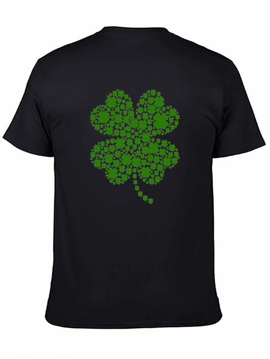 St. Patricks Day Clover Graphic Tee - Black