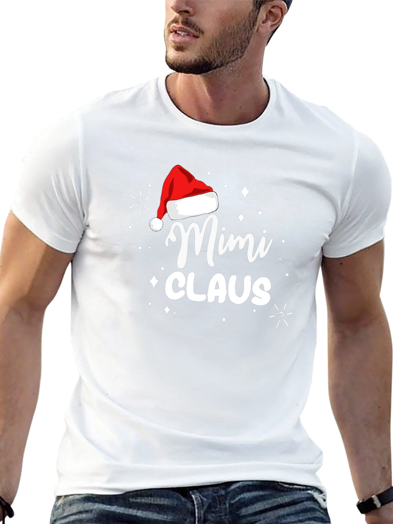 Mimi Claus Santa Hat Graphic Tee