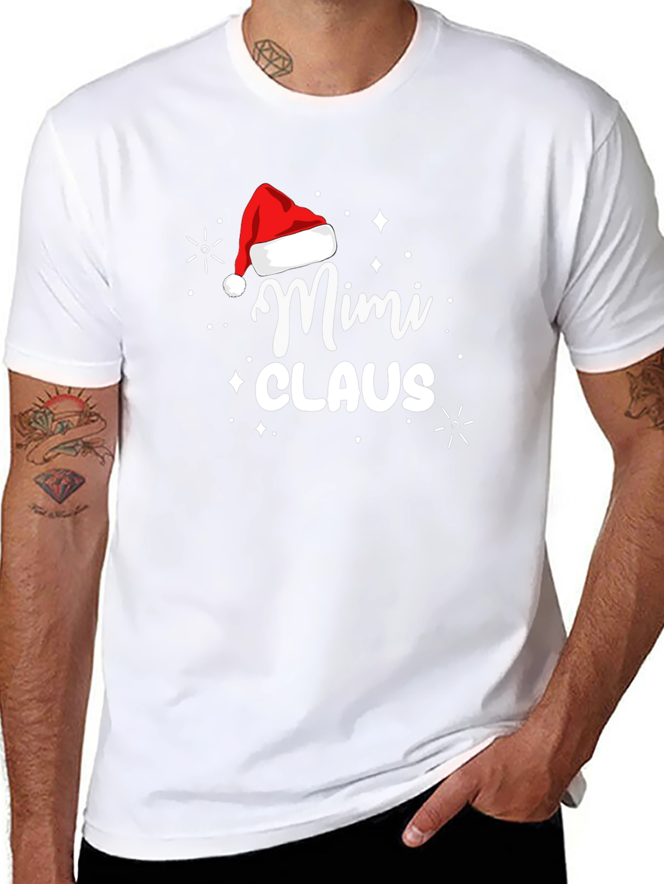 Mimi Claus Santa Hat Graphic Tee