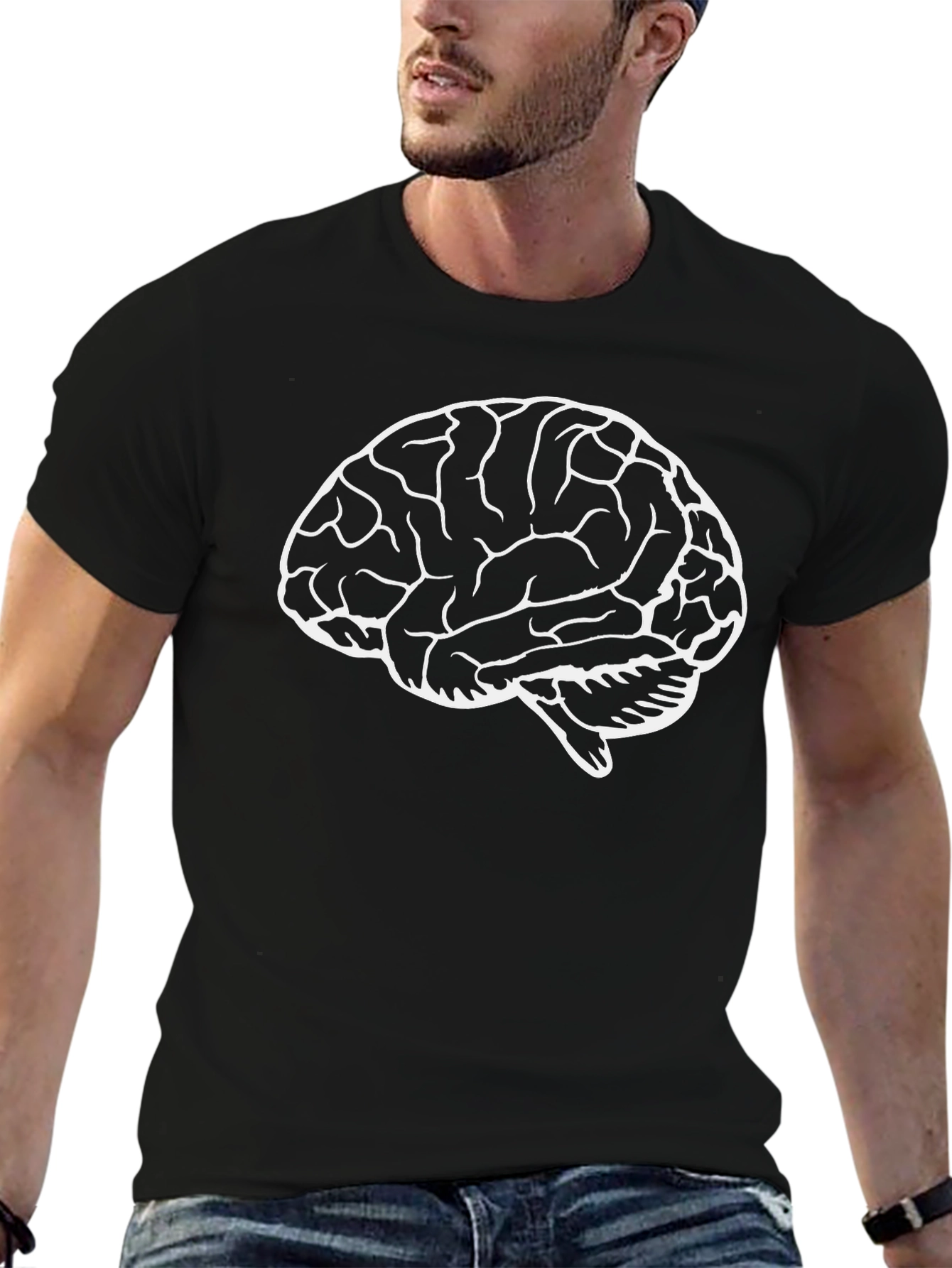 Brain Graphic Tee - Intellectual Style