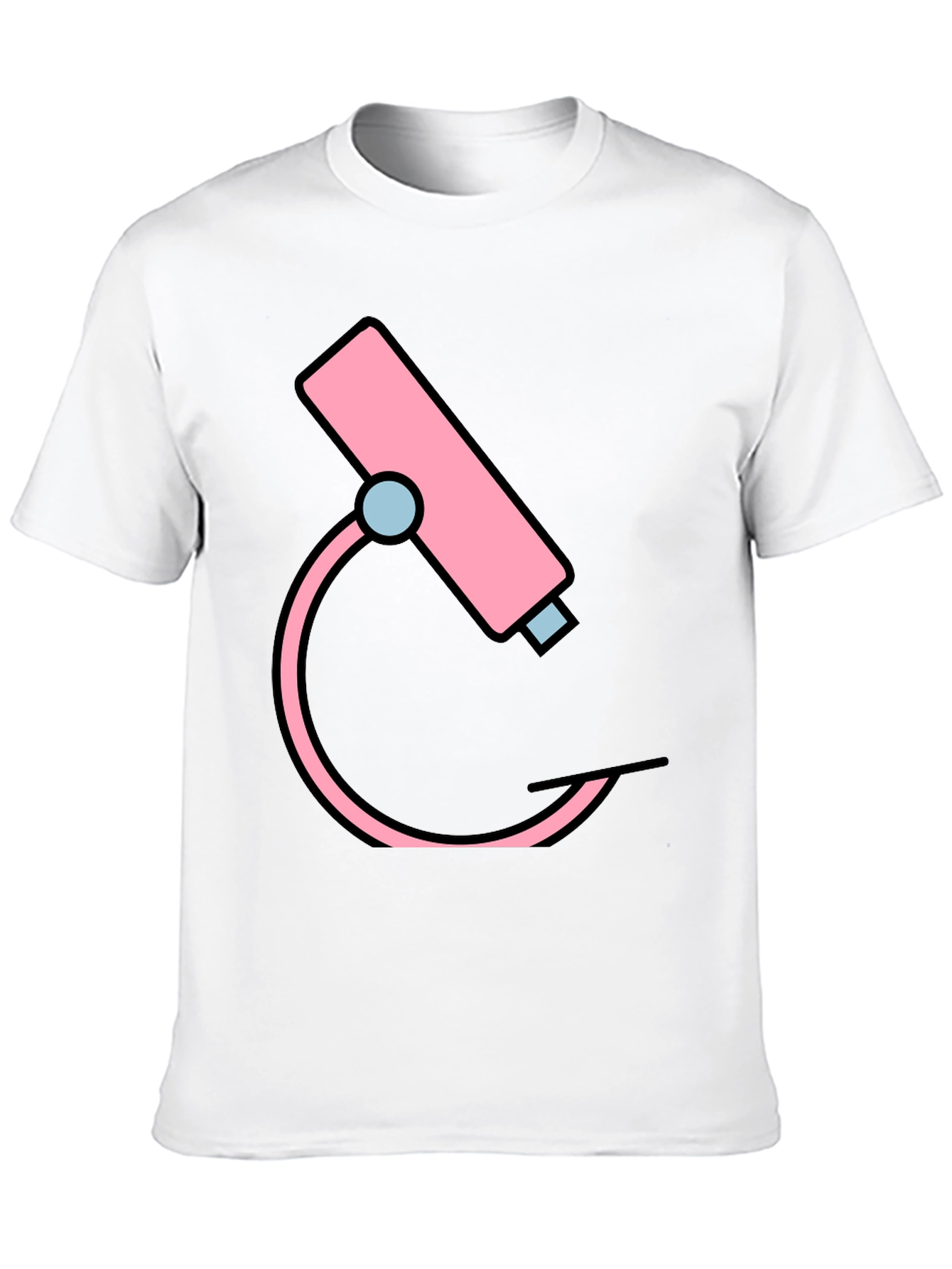 Pink Microscope Graphic Tee - Science Shirt