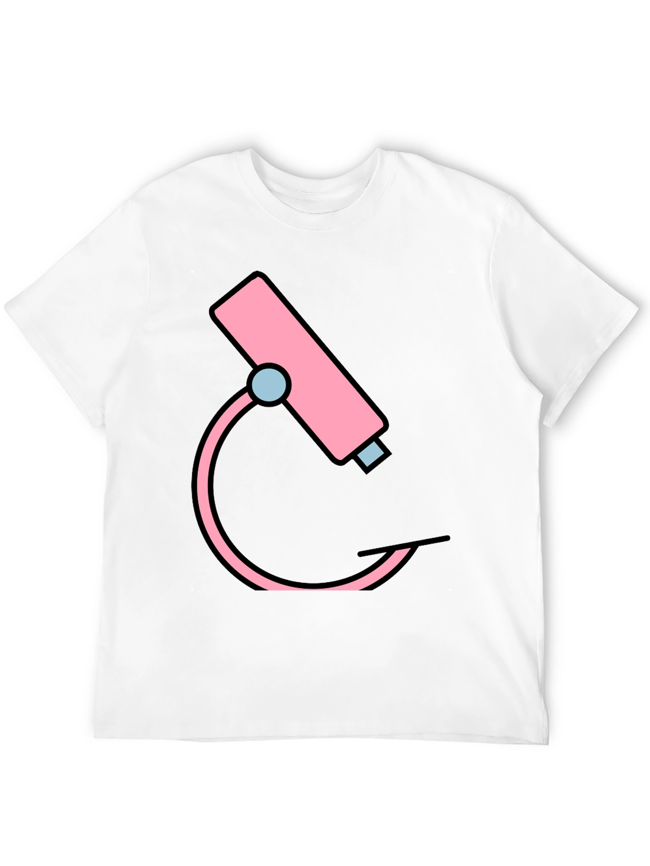 Pink Microscope Graphic Tee - Science Shirt