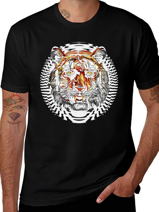 Tiger Graphic Mens Black Tee