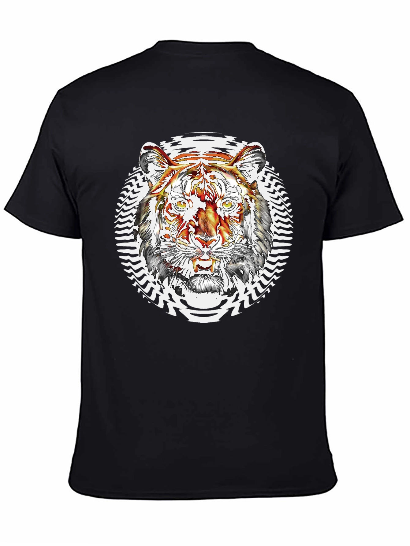 Tiger Graphic Mens Black Tee