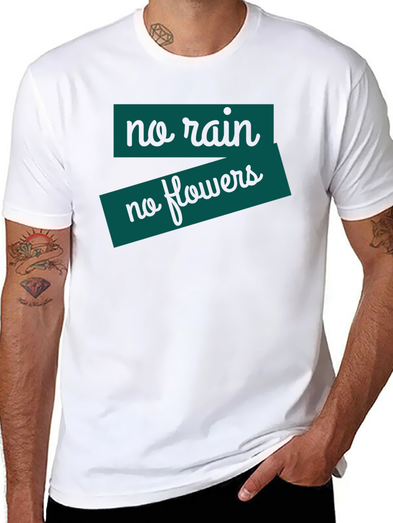No Rain No Flowers T-Shirt - Black
