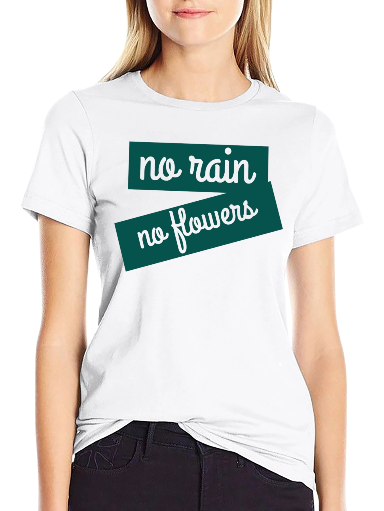 No Rain No Flowers T-Shirt - Black