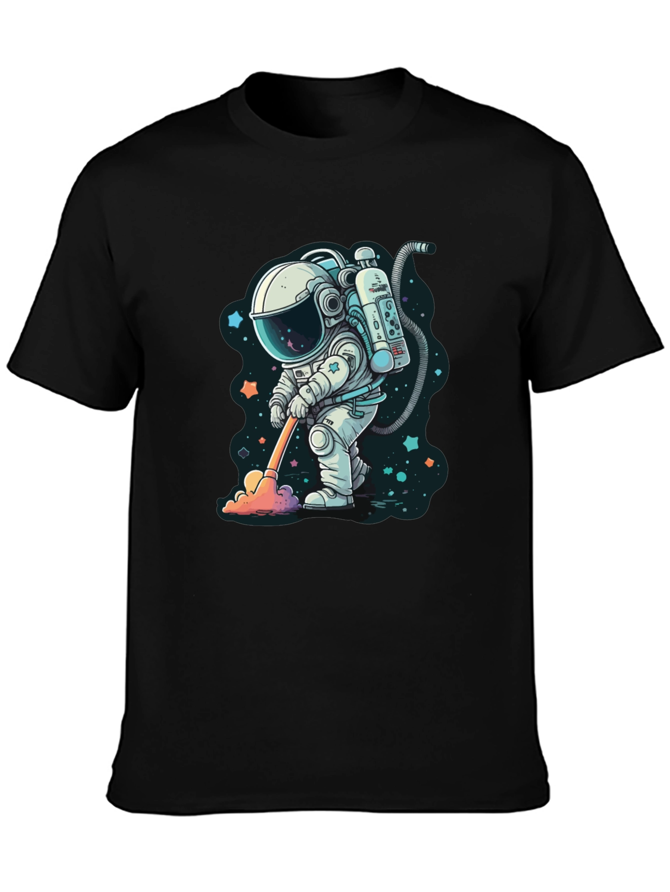 Astronaut Sweeping Stars Graphic Tee